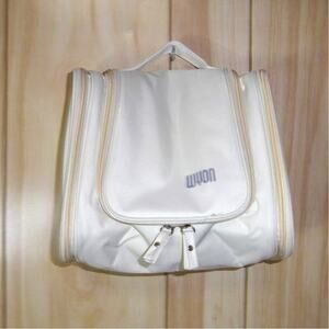 Wyon Vintage Cream Travel Shower Toiletries Organizer with Top Handle